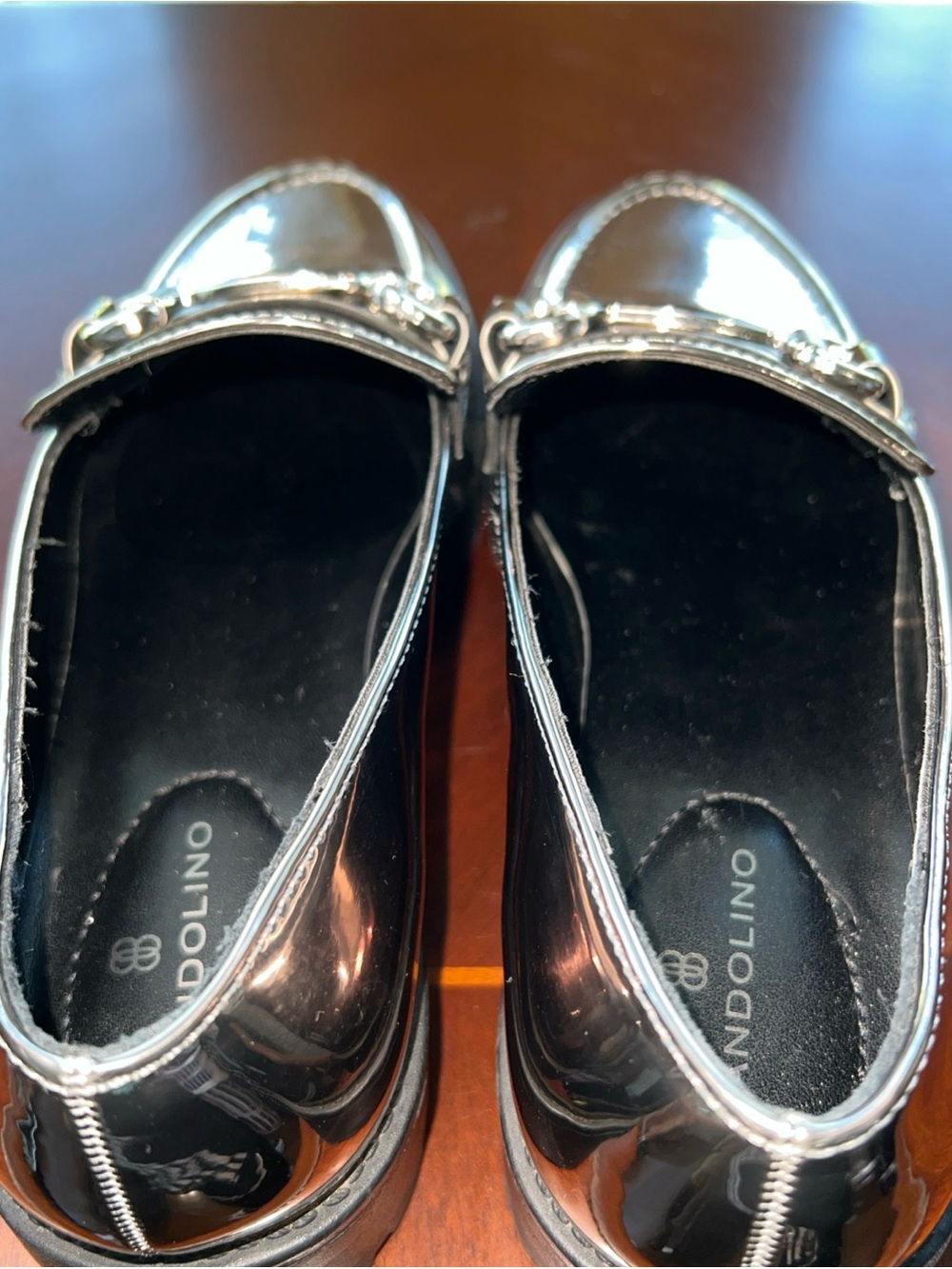 Bandolino Womens Franny Loafers Pewter Silver Sz 7M Preppy Career Academia - Picture 9 of 12